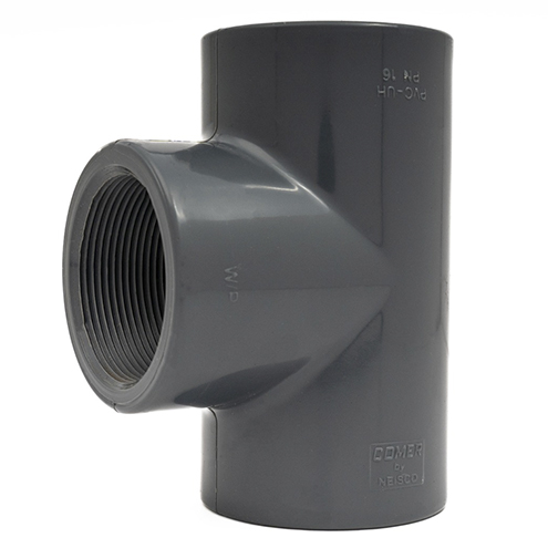 Тройник редукционый 90º ПВХ Neisco (клеевой-внутр.резьба BSP) dxG 63 x ½", PN16