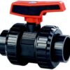 Кран шаровой "STD", ПВХ, PE-EPDM, D 75 мм, PN 10, разборные муфтовые окончания